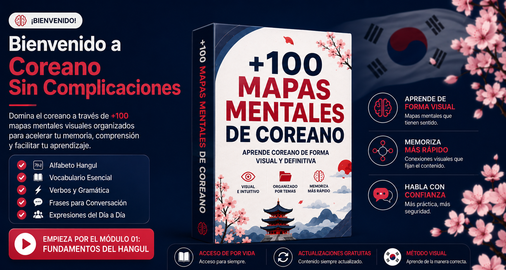 +100 Mapas Mentales de Coreano